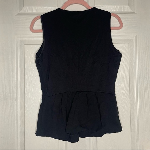 ⭐️(M) Worthington| black Fit and flare top with jewel decals along neckline - Picture 2 of 3